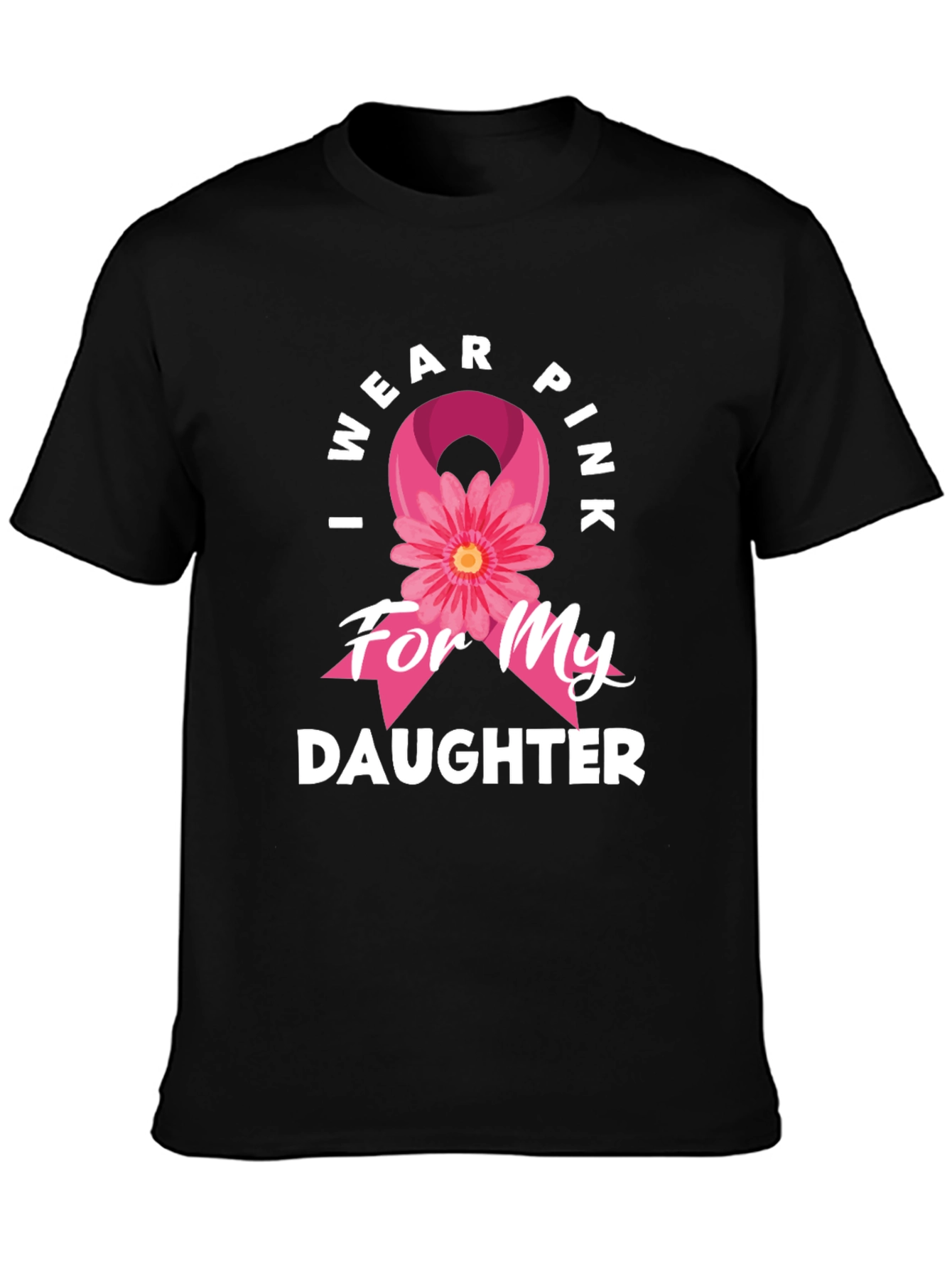 I Wear Pink for My Daughter Breast Cancer Awareness T-Shirt