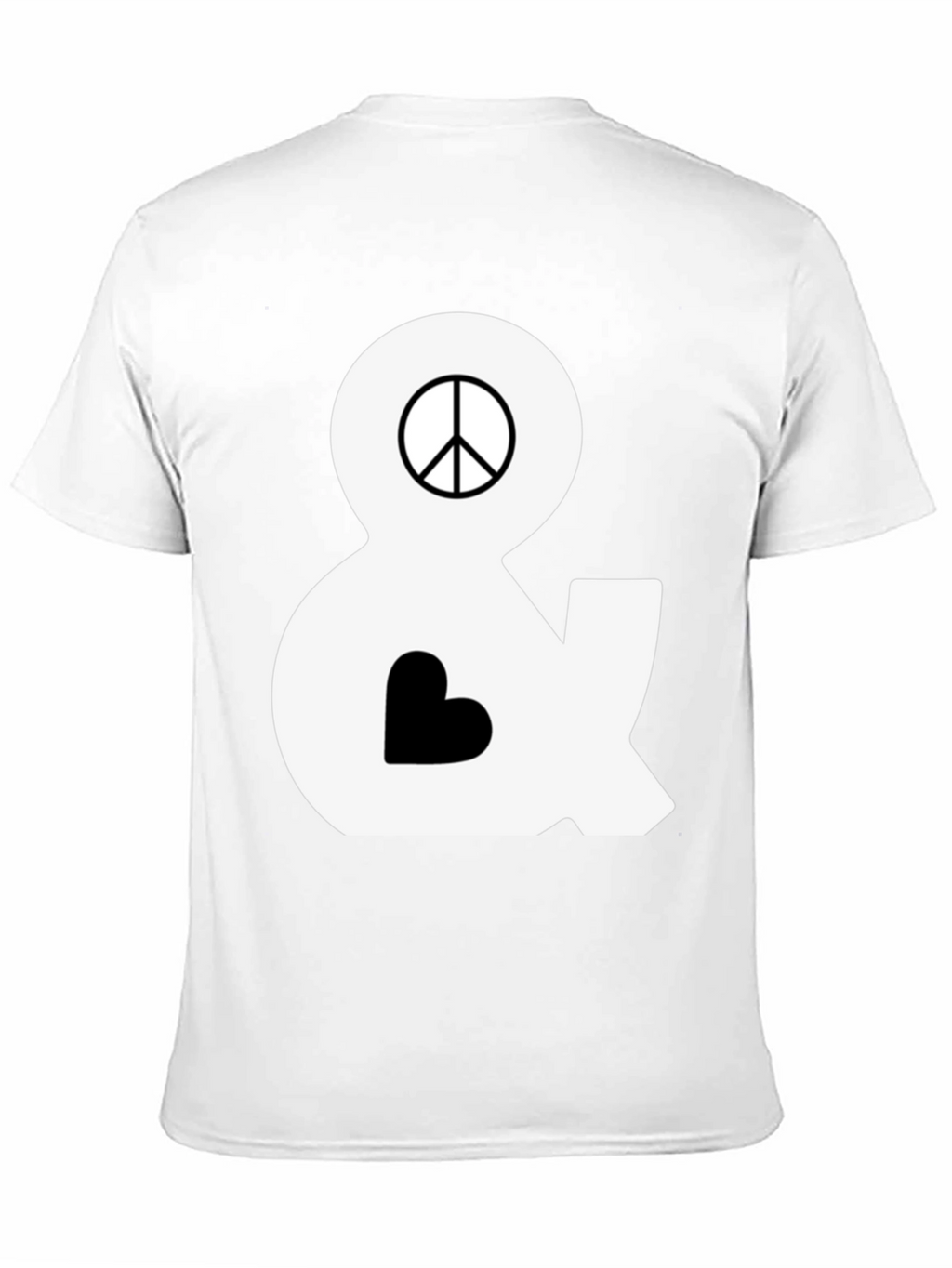 Peace & Love T-Shirt - Black Cotton