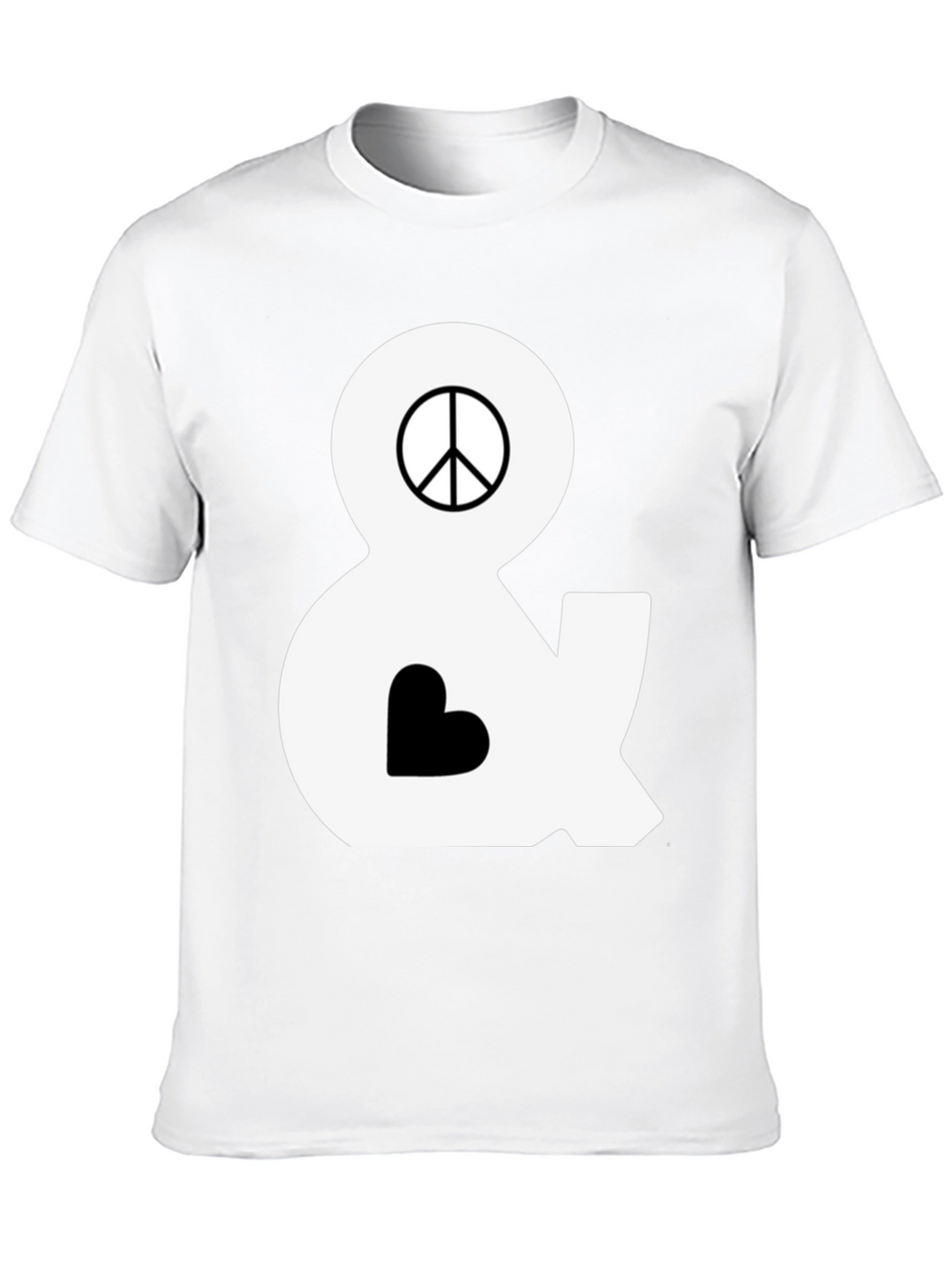 Peace & Love T-Shirt - Black Cotton