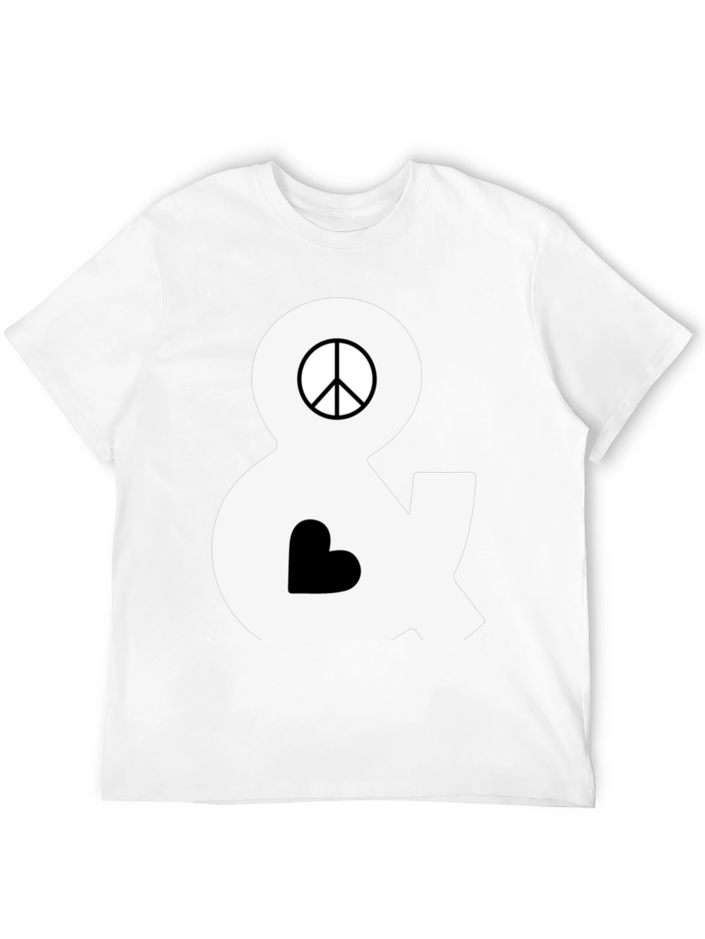 Peace & Love T-Shirt - Black Cotton
