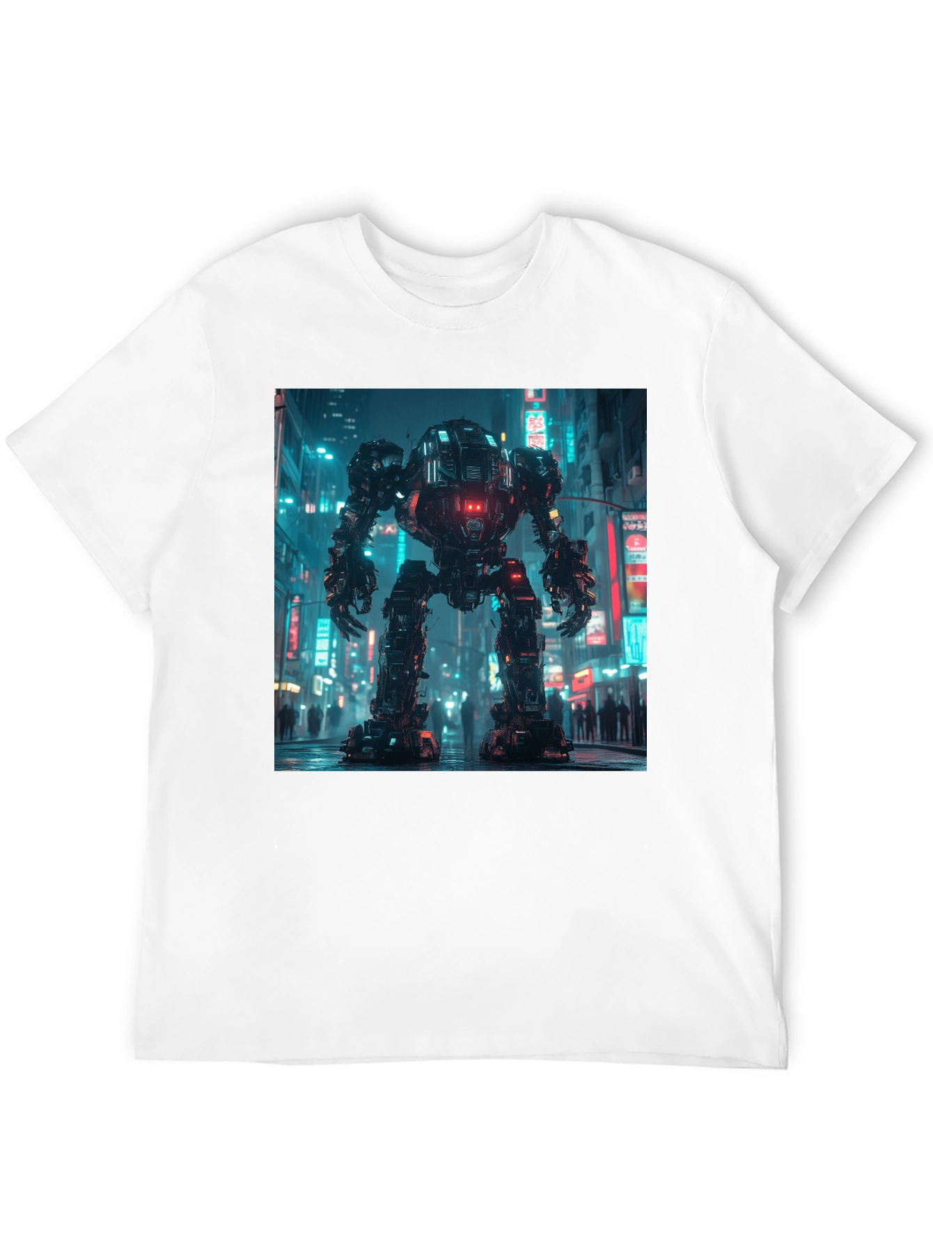 Cyberpunk Robot Graphic T-Shirt