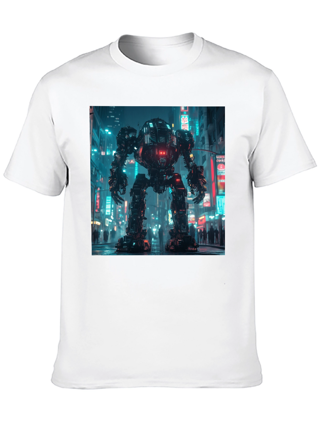 Cyberpunk Robot Graphic T-Shirt