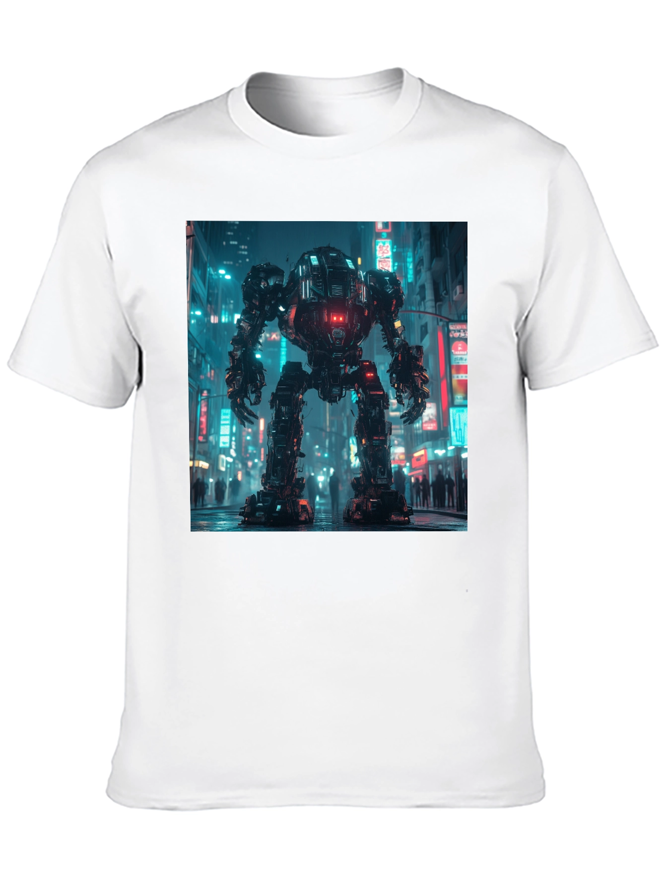 Cyberpunk Robot Graphic T-Shirt