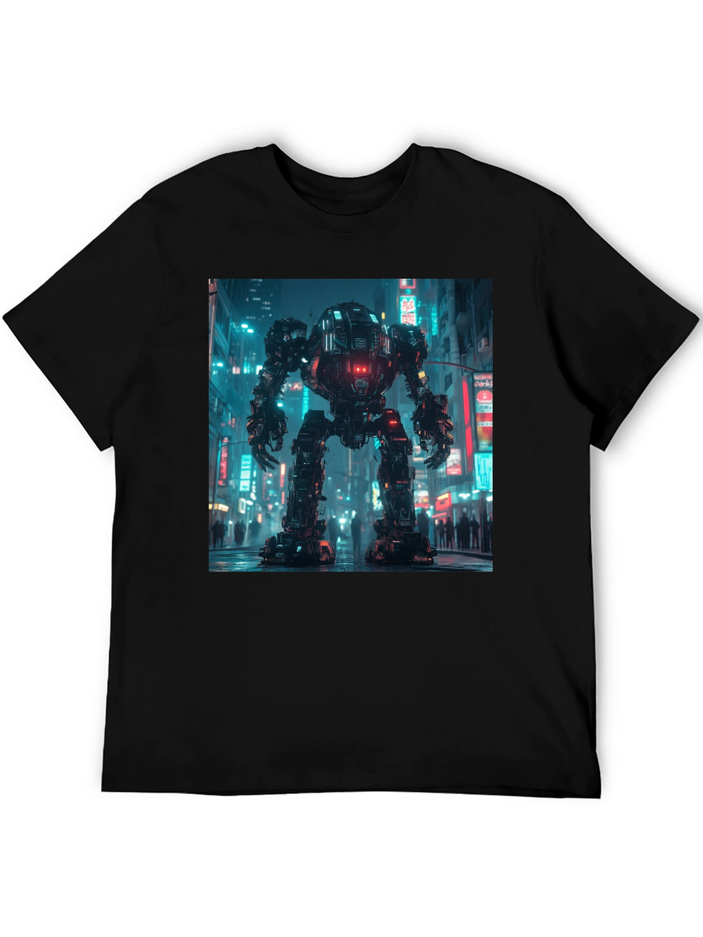 Cyberpunk Robot Graphic T-Shirt