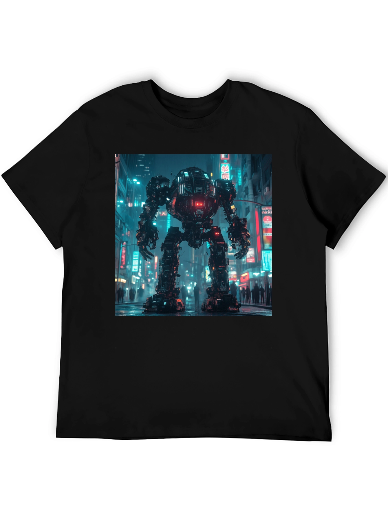 Cyberpunk Robot Graphic T-Shirt