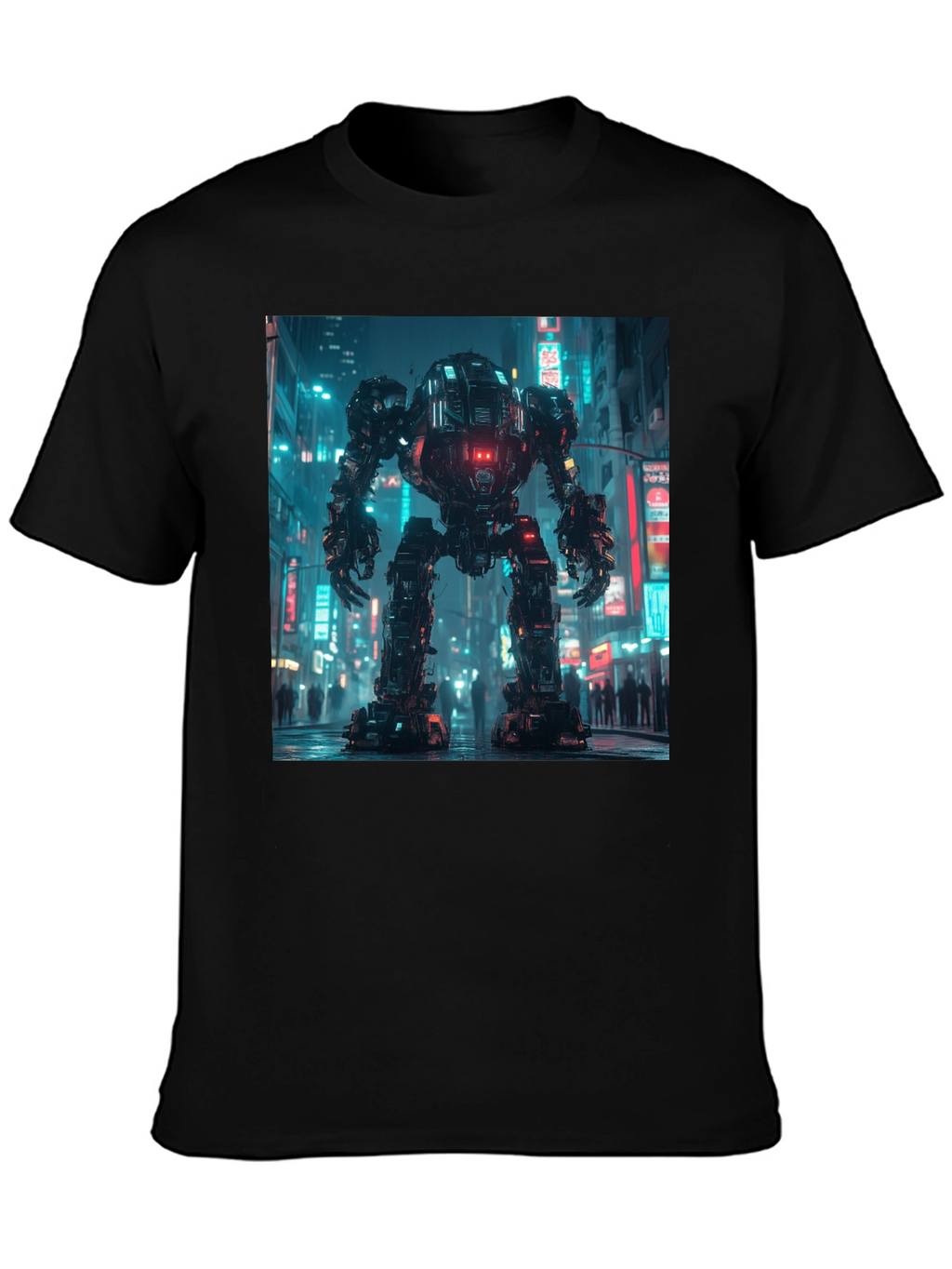 Cyberpunk Robot Graphic T-Shirt