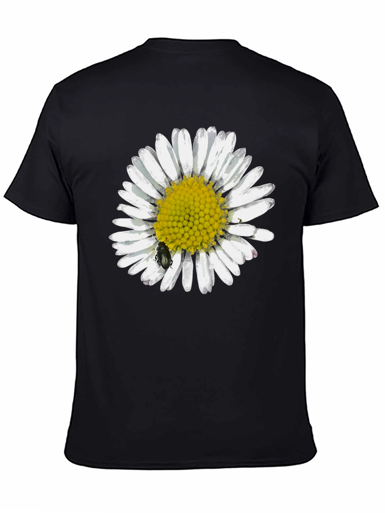 Daisy Graphic Tee - Black Casual T-Shirt