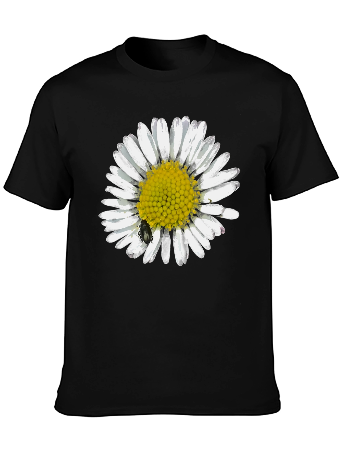 Daisy Graphic Tee - Black Casual T-Shirt