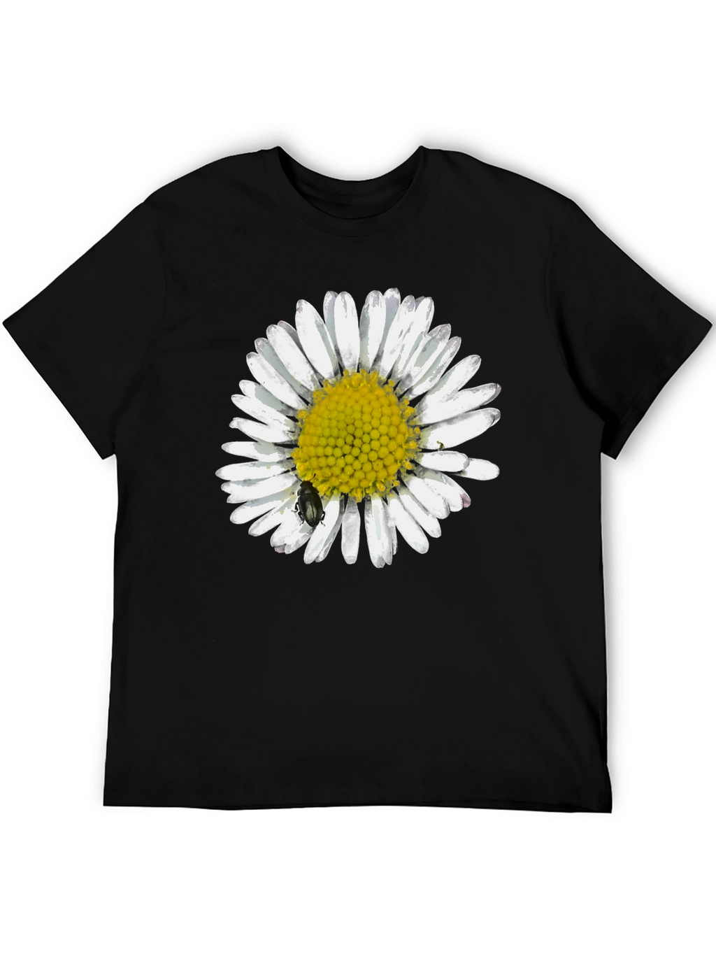 Daisy Graphic Tee - Black Casual T-Shirt