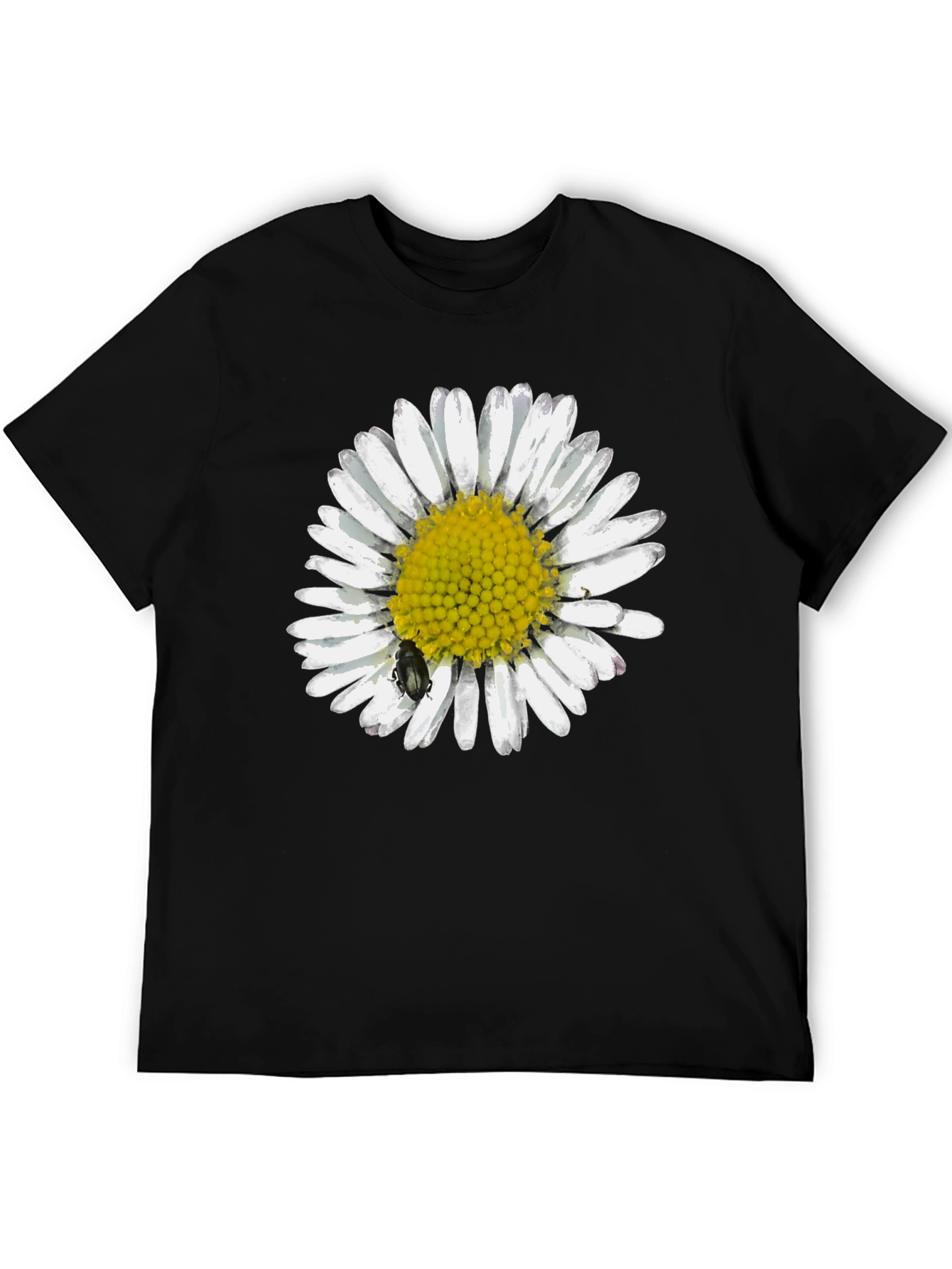 Daisy Graphic Tee - Black Casual T-Shirt
