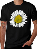 Daisy Graphic Tee - Black Casual T-Shirt