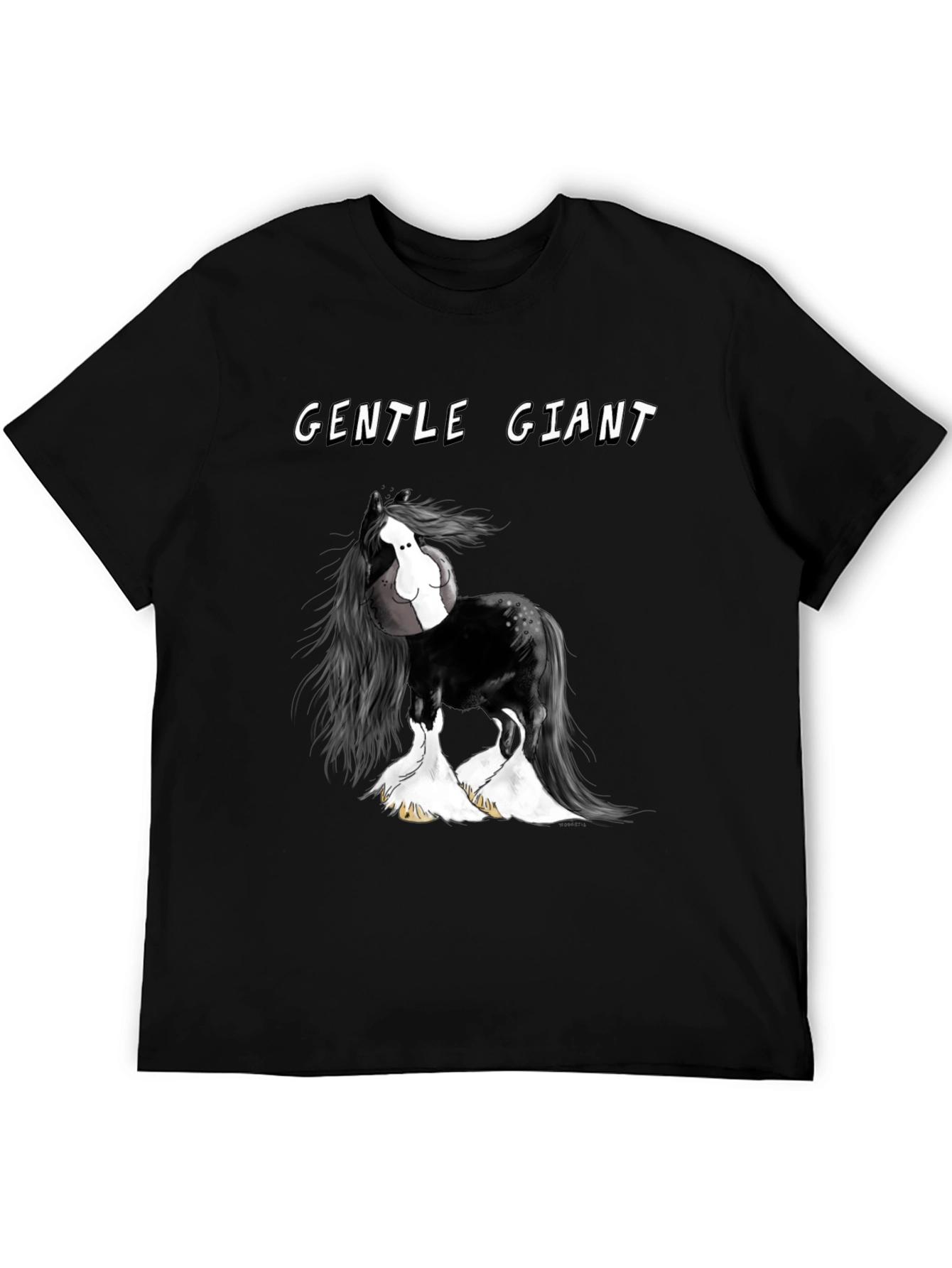 Gentle Giant Horse Graphic Black T-Shirt