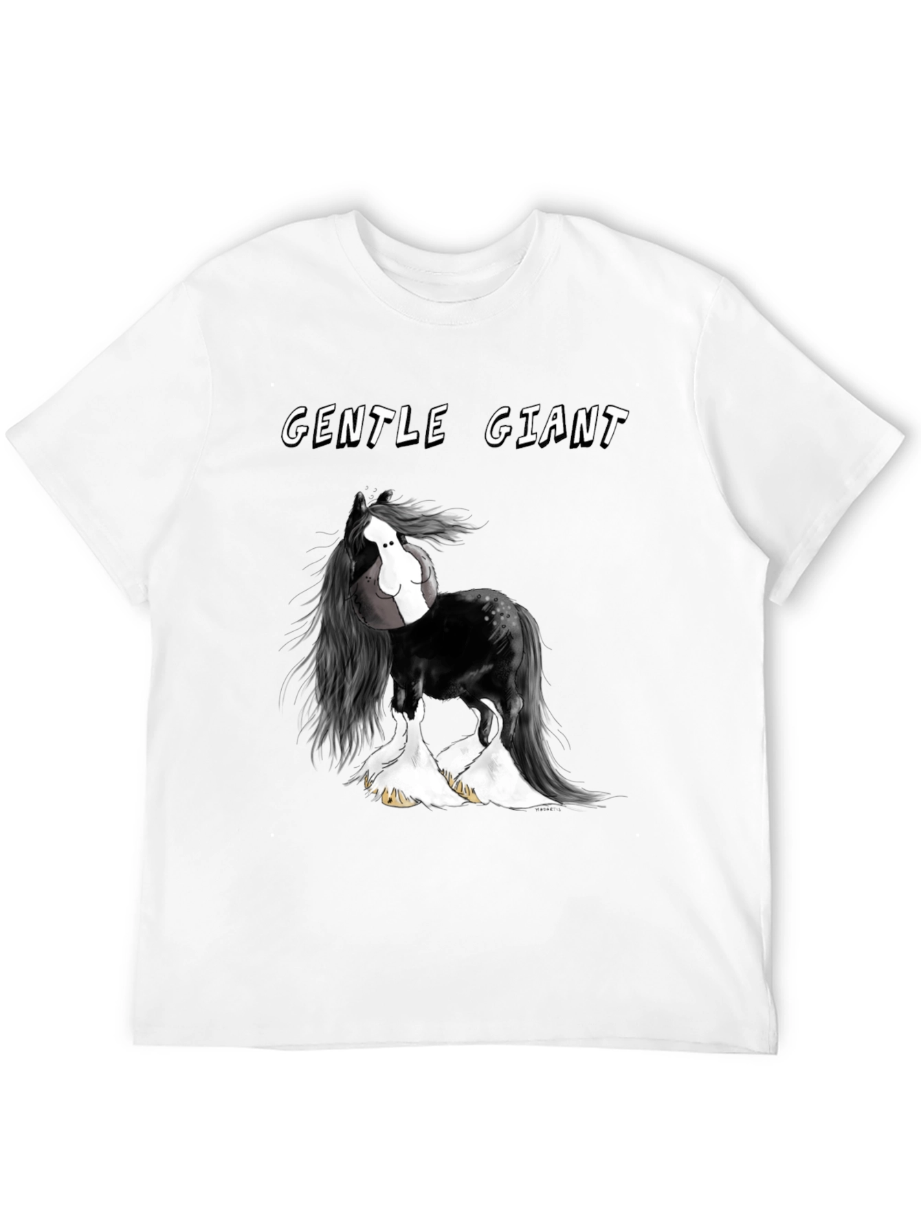 Gentle Giant Horse Graphic Black T-Shirt
