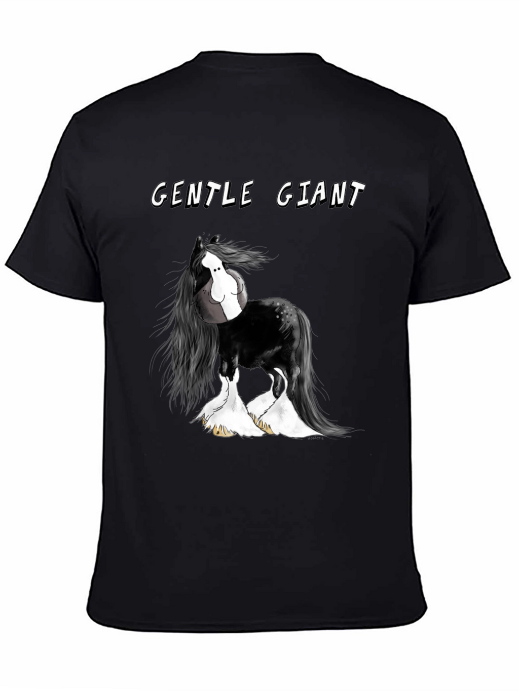 Gentle Giant Horse Graphic Black T-Shirt