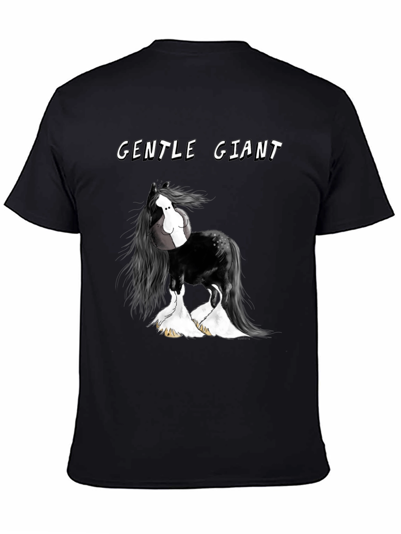 Gentle Giant Horse Graphic Black T-Shirt