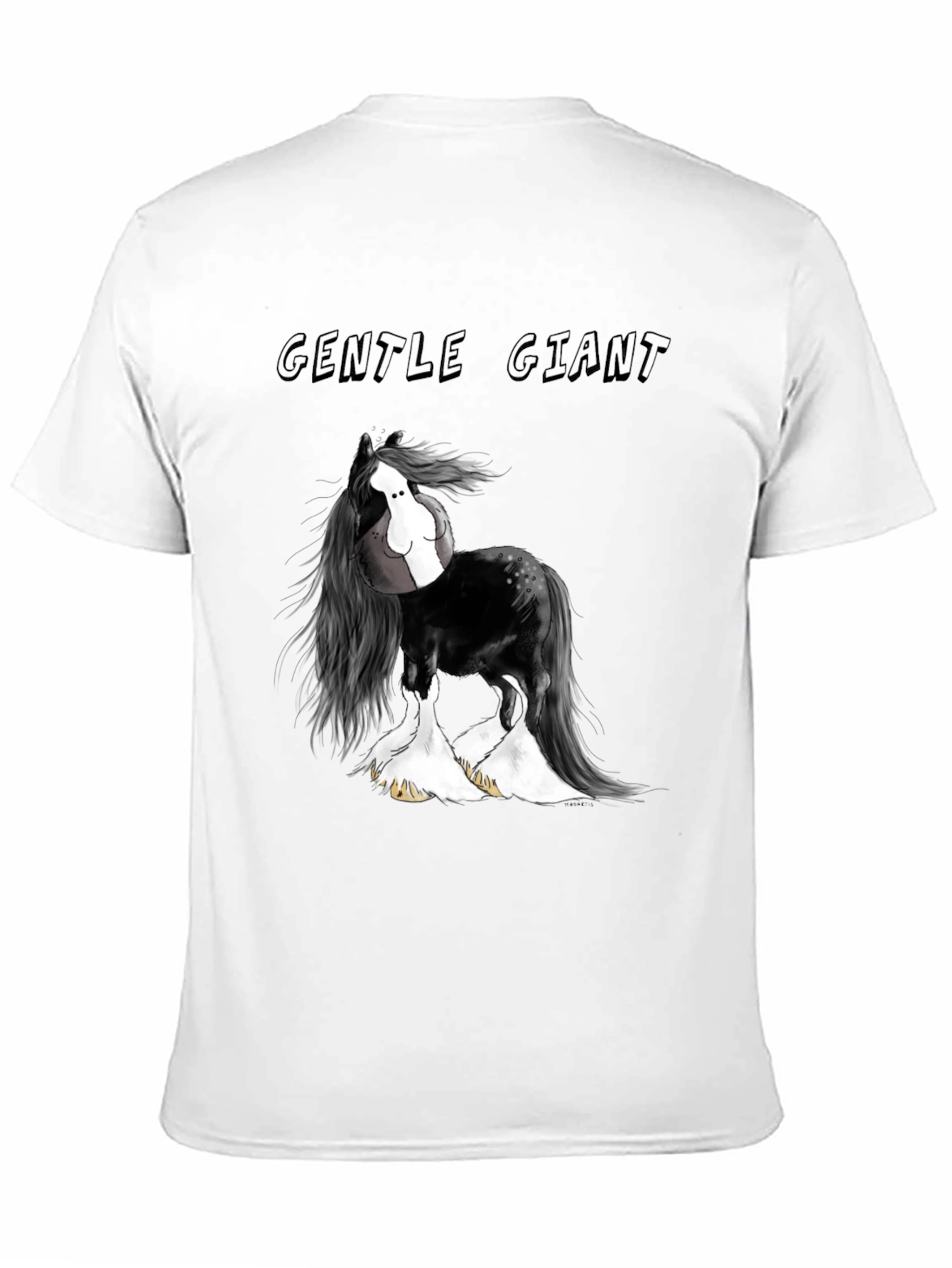 Gentle Giant Horse Graphic Black T-Shirt