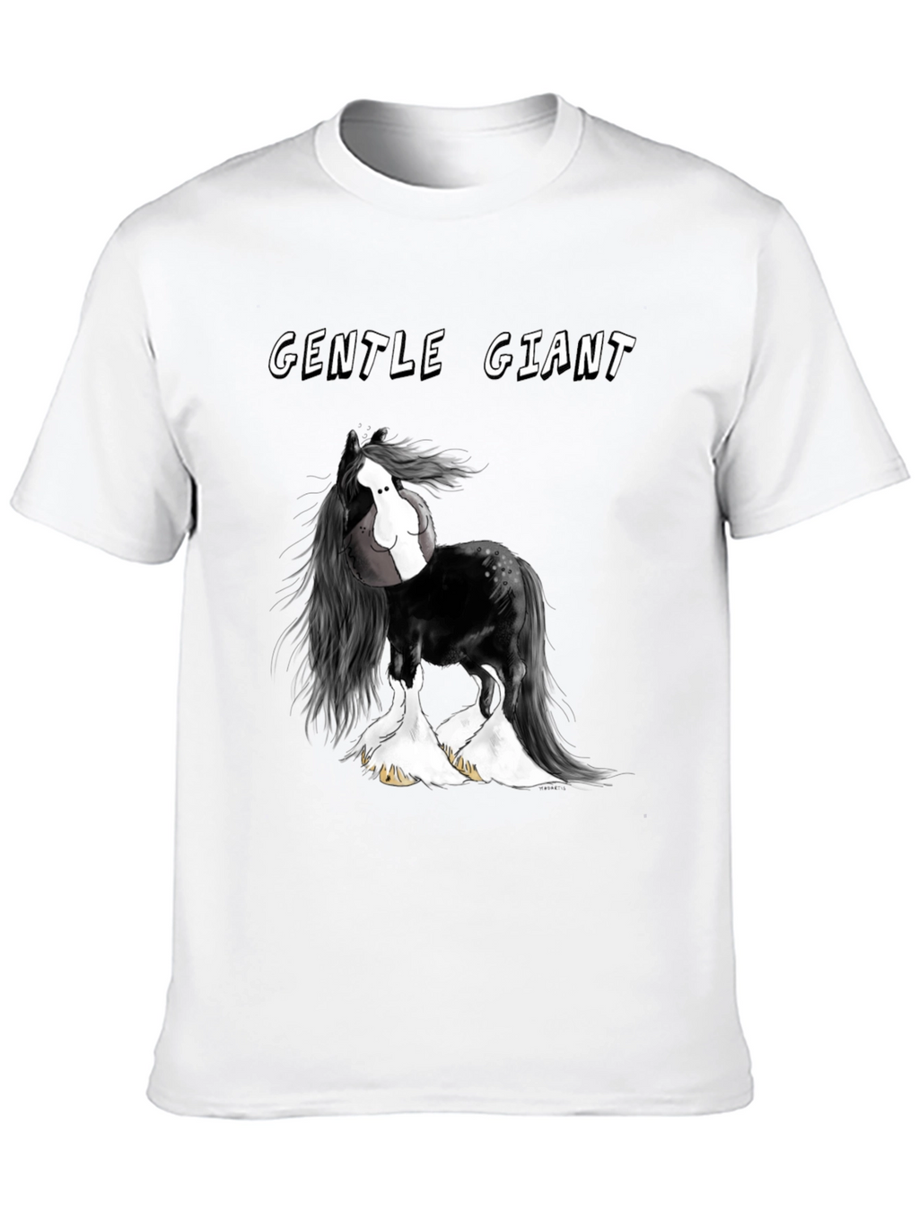 Gentle Giant Horse Graphic Black T-Shirt