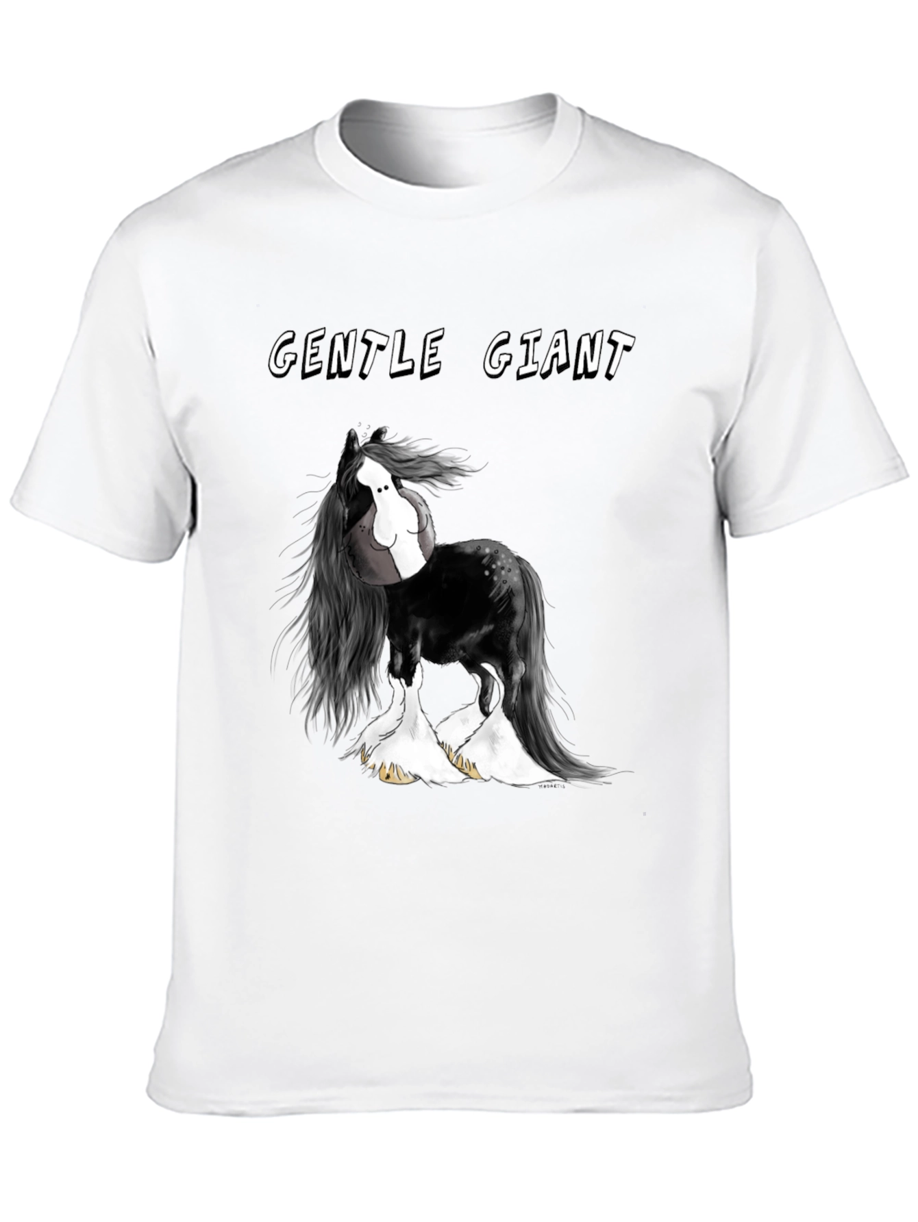 Gentle Giant Horse Graphic Black T-Shirt