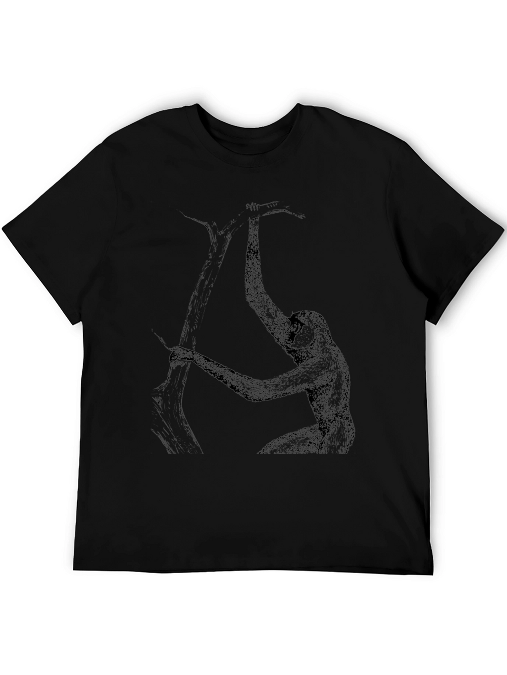 Gibbon Graphic Tee - Black Cotton T-Shirt