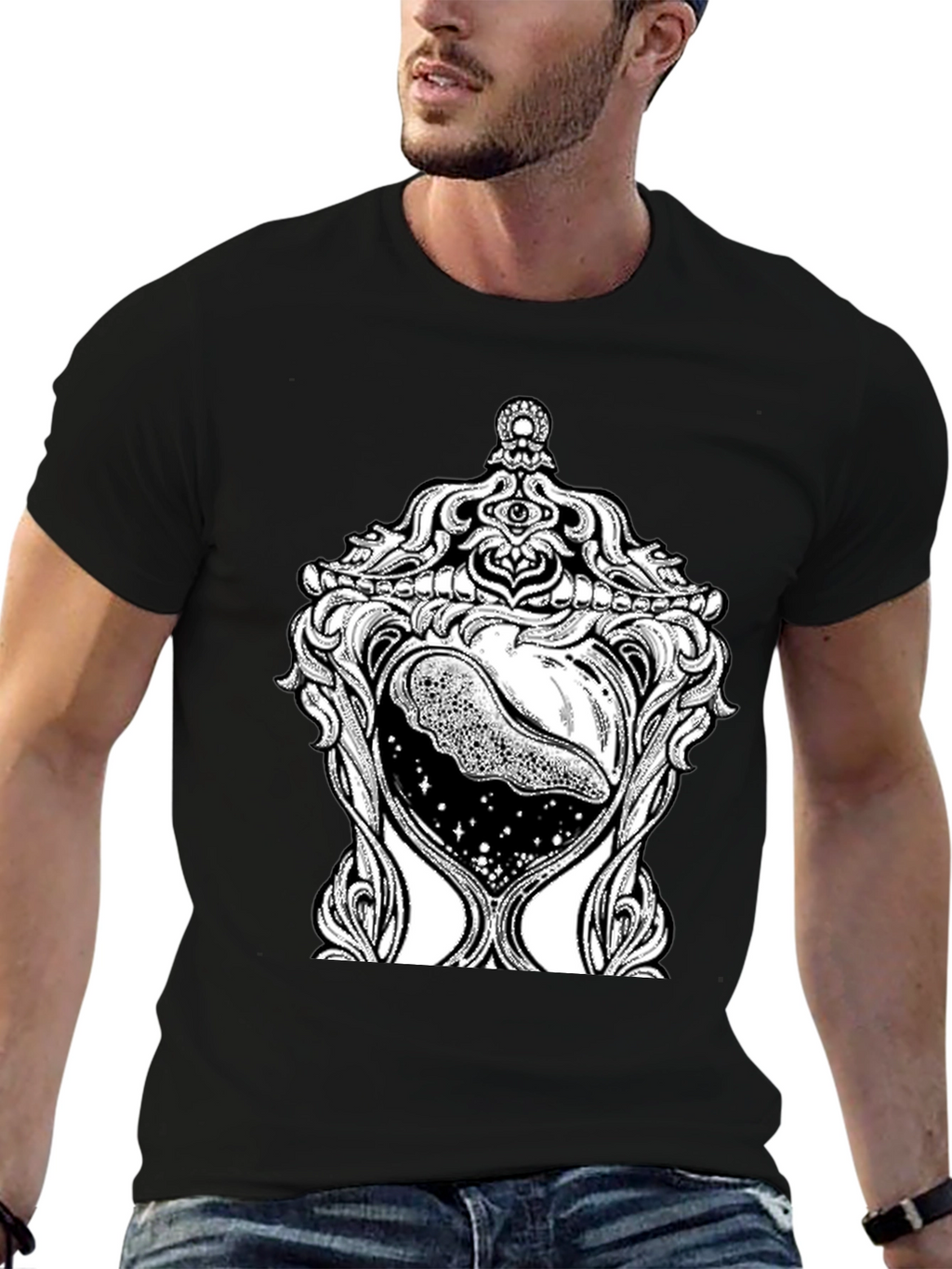 Mystic Hourglass Graphic Tee - Black