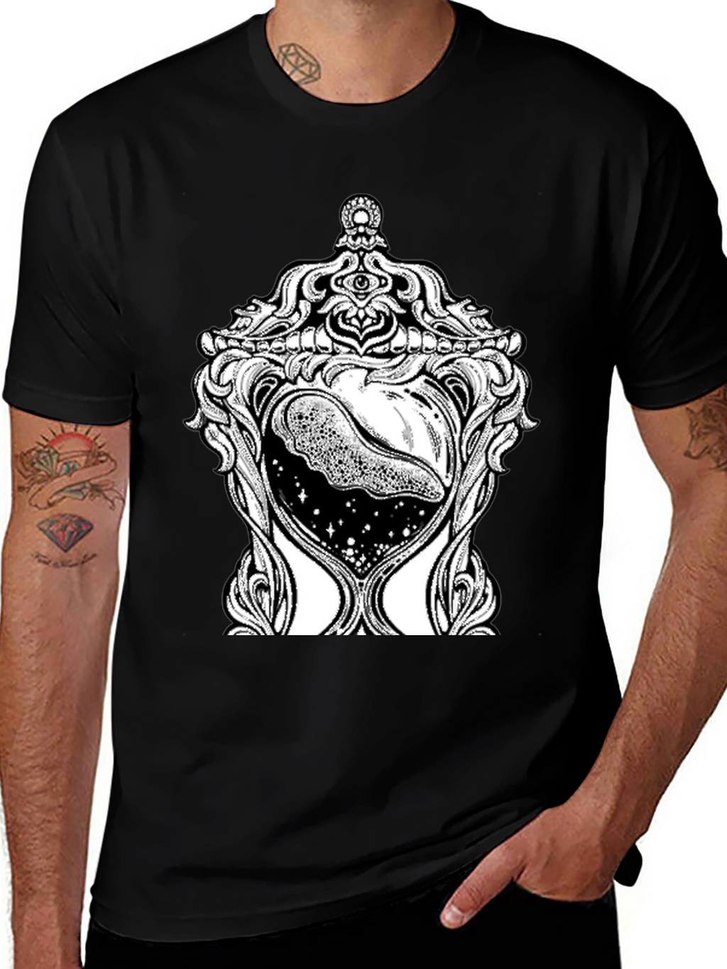 Mystic Hourglass Graphic Tee - Black