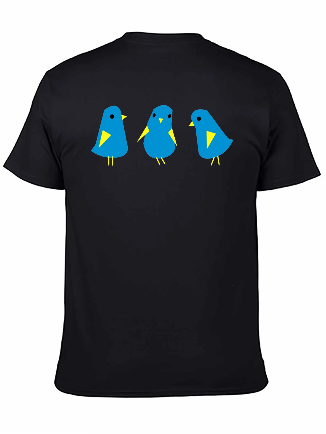 Blue Bird Trio Graphic Tee - Mens Black T-Shirt