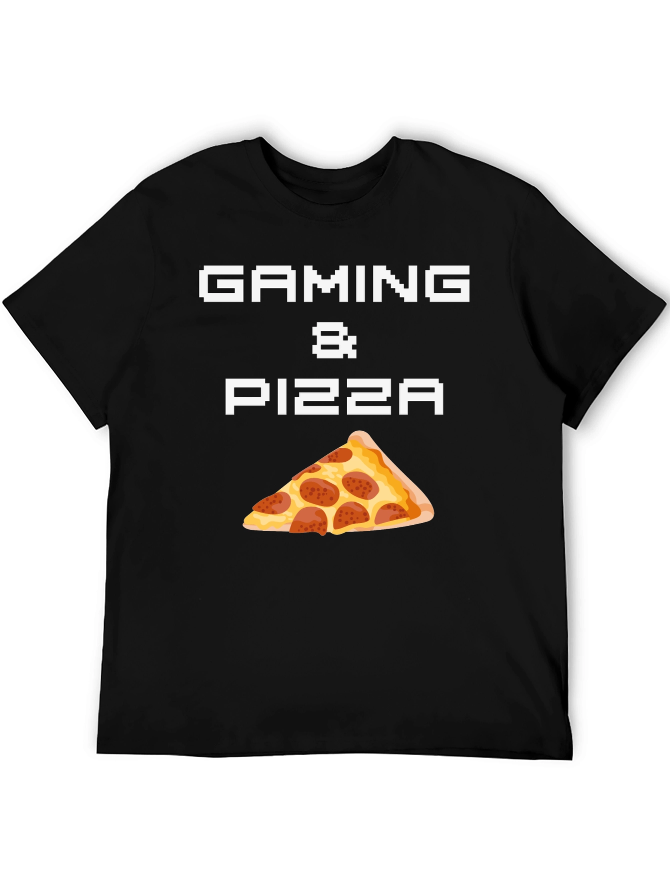 Gaming & Pizza Graphic T-Shirt - Gamer Foodie Tee
