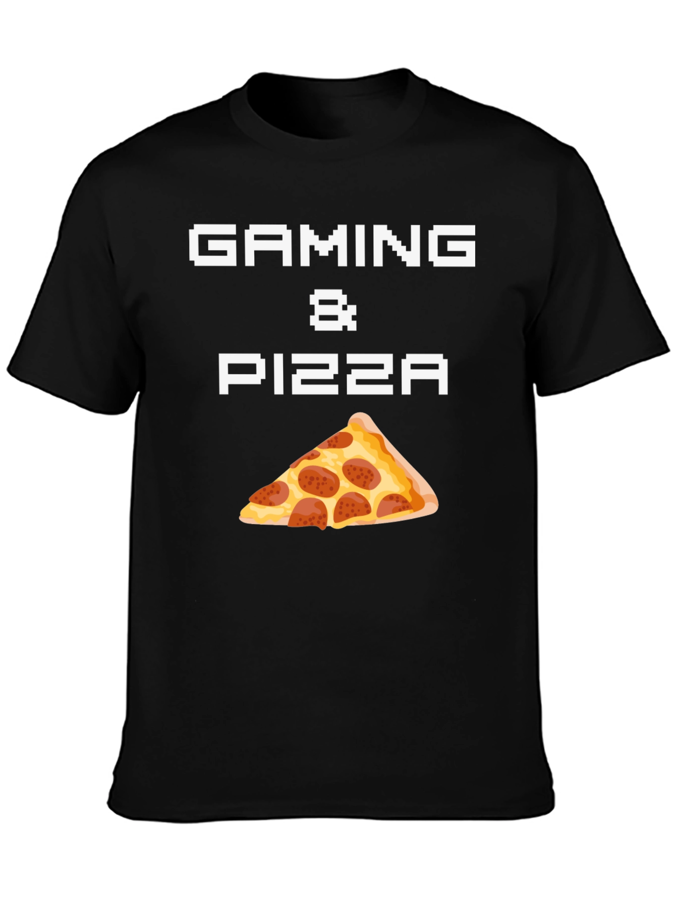 Gaming & Pizza Graphic T-Shirt - Gamer Foodie Tee