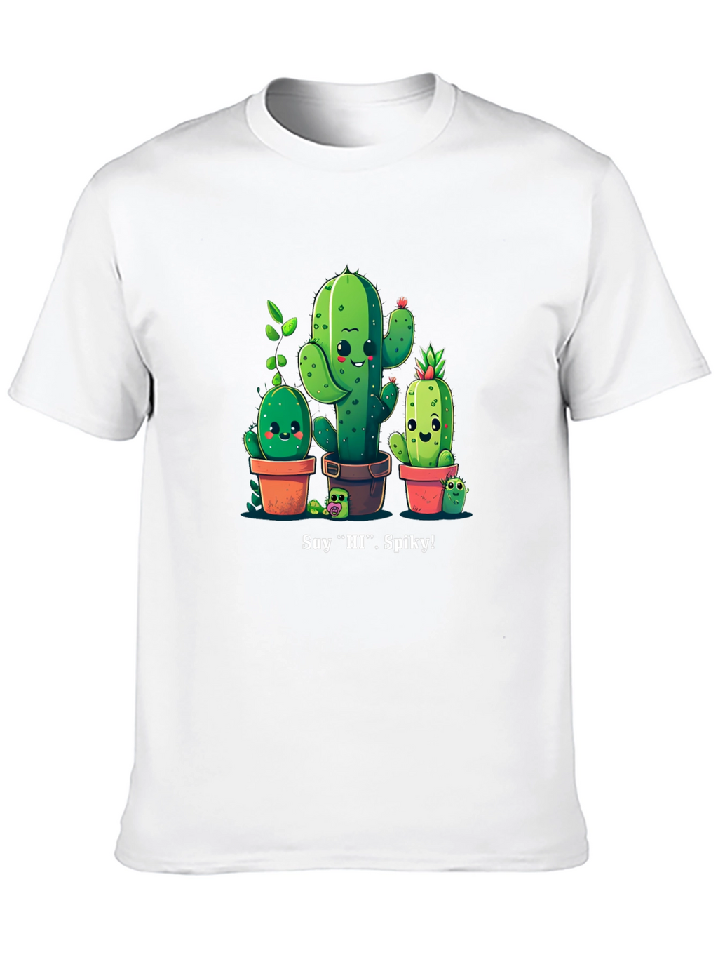 Cute Cactus Crew Graphic T-Shirt
