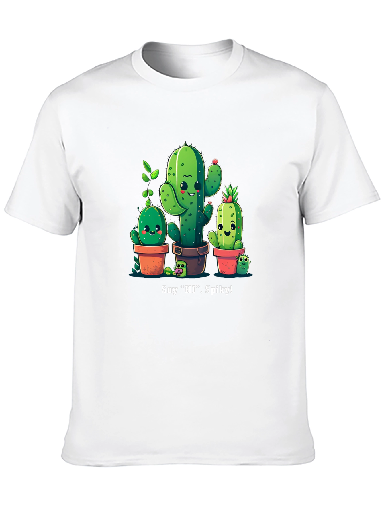 Cute Cactus Crew Graphic T-Shirt