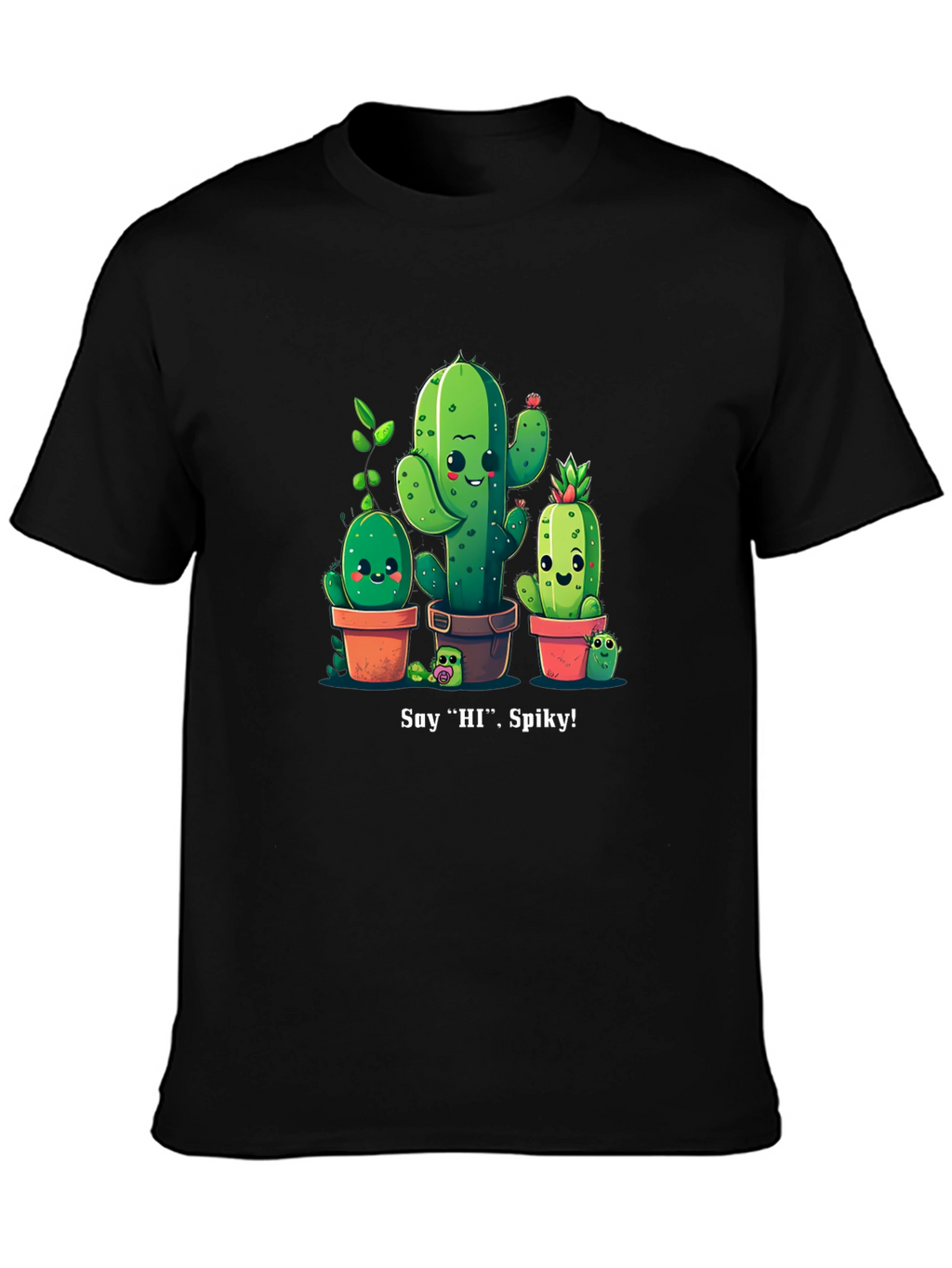 Cute Cactus Crew Graphic T-Shirt