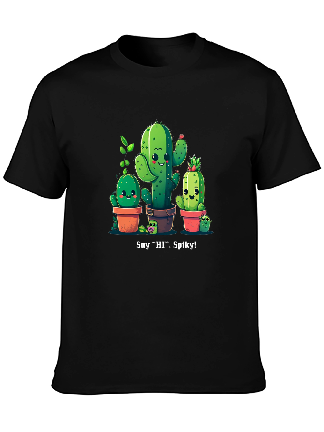 Cute Cactus Crew Graphic T-Shirt