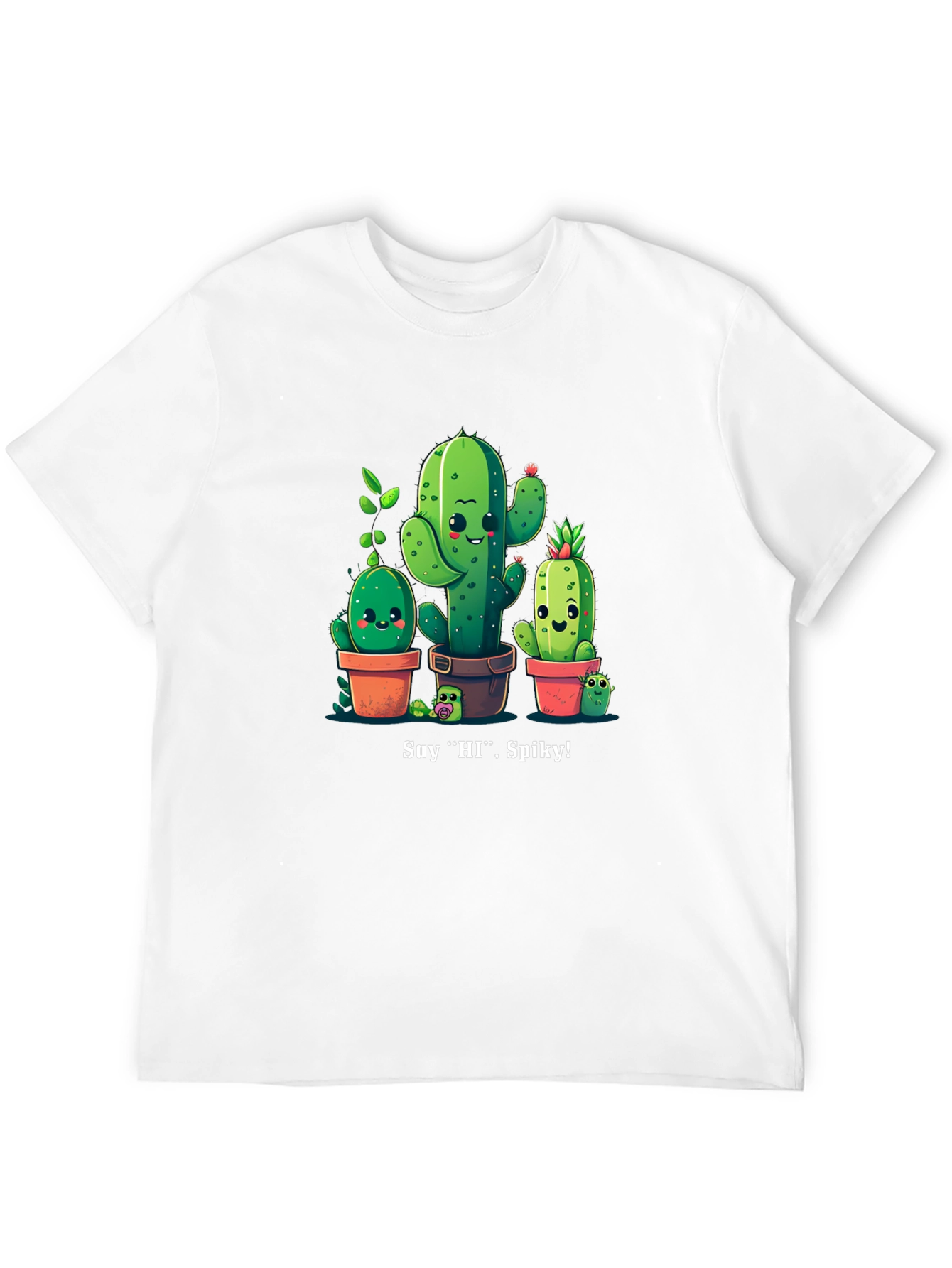 Cute Cactus Crew Graphic T-Shirt