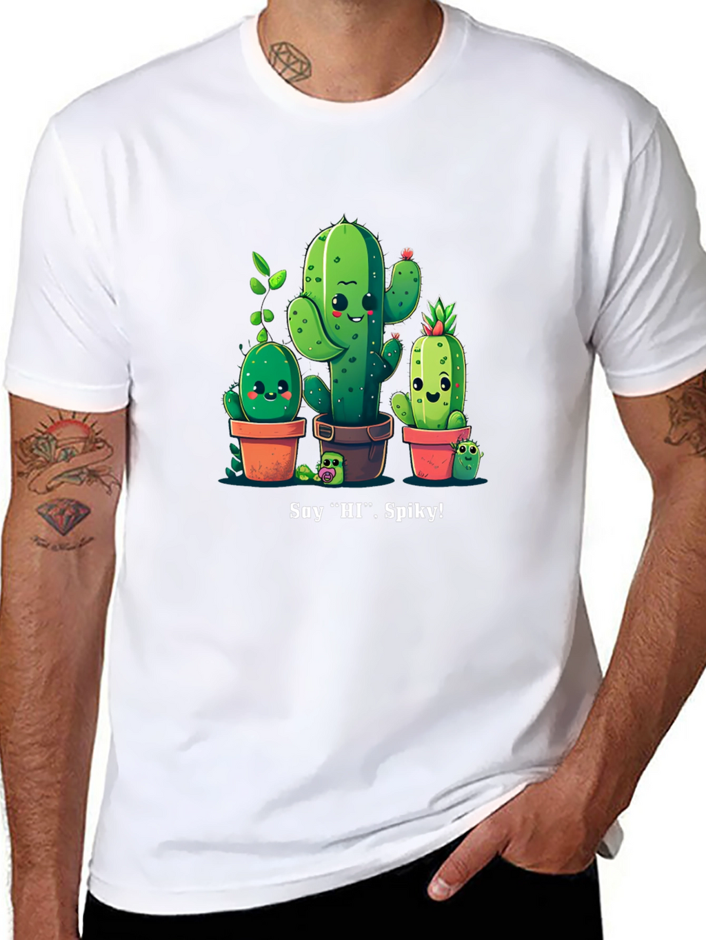 Cute Cactus Crew Graphic T-Shirt