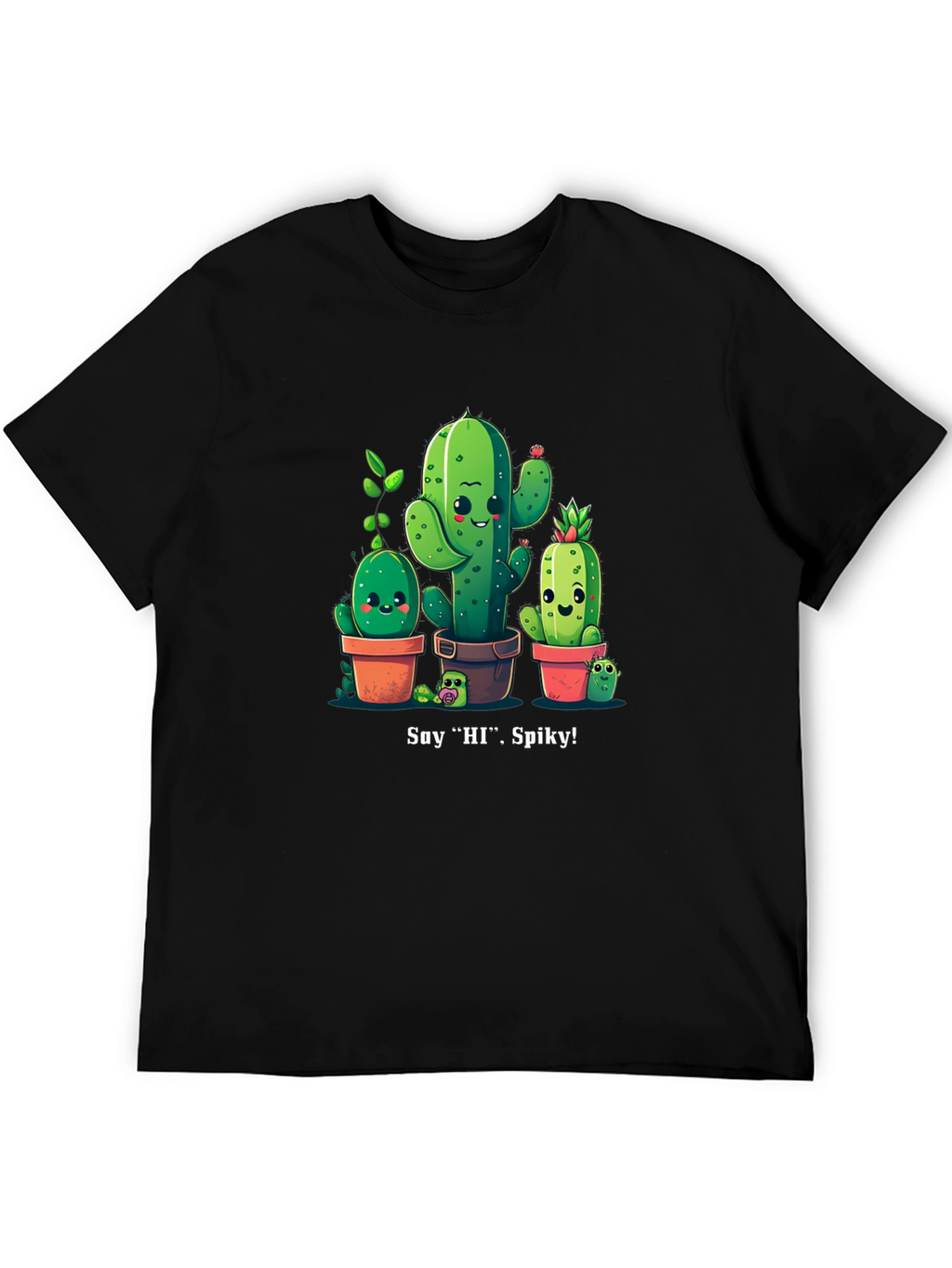 Cute Cactus Crew Graphic T-Shirt