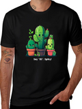 Cute Cactus Crew Graphic T-Shirt
