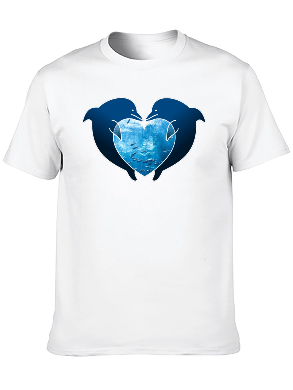 Dolphin Heart Graphic T-Shirt