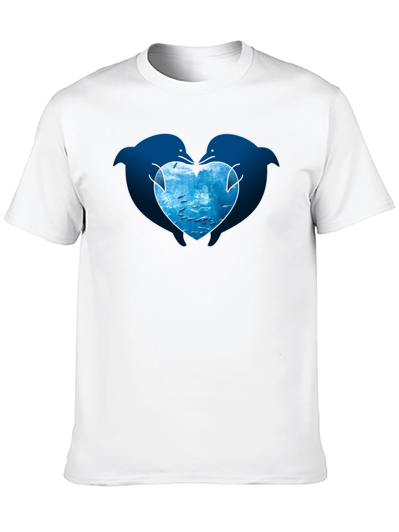 Dolphin Heart Graphic T-Shirt
