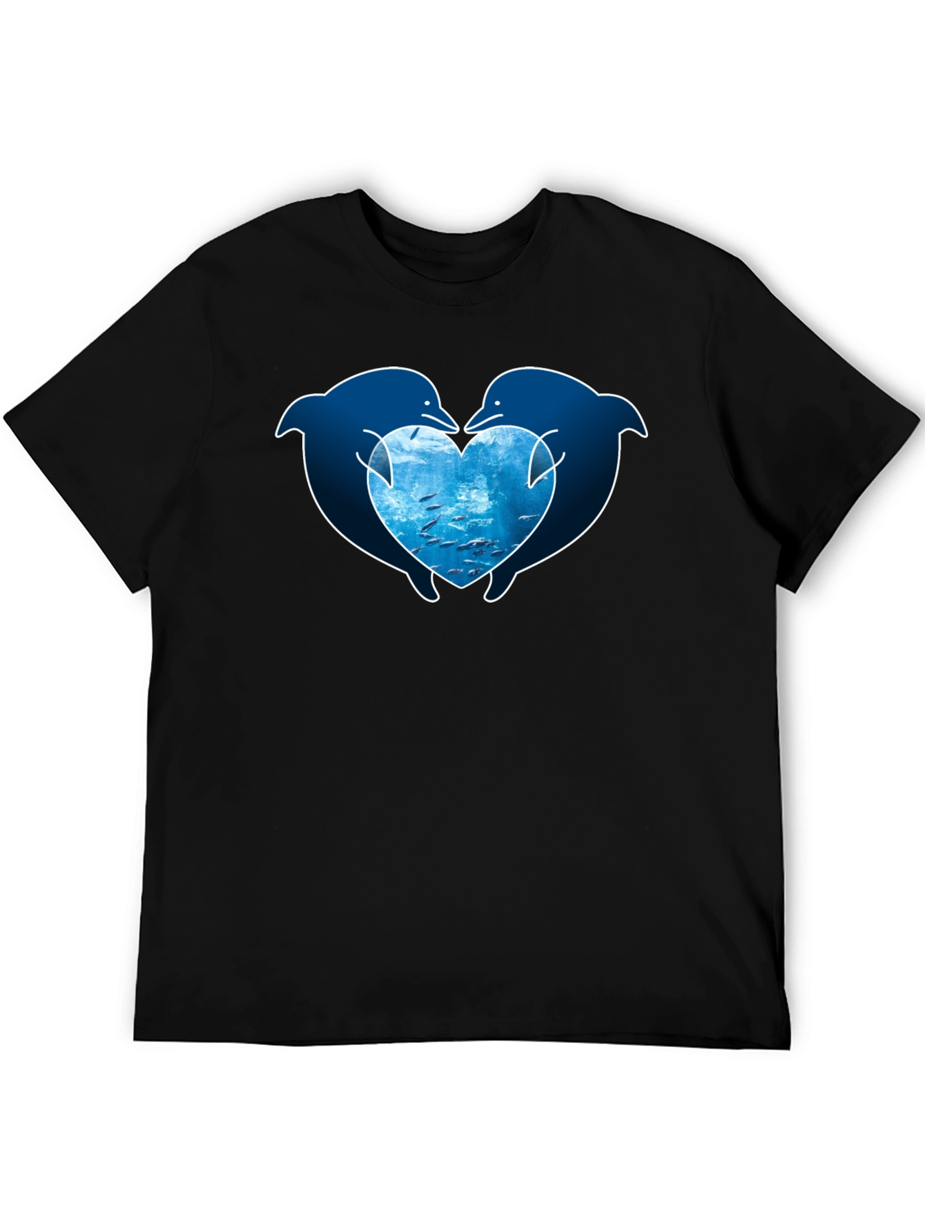 Dolphin Heart Graphic T-Shirt