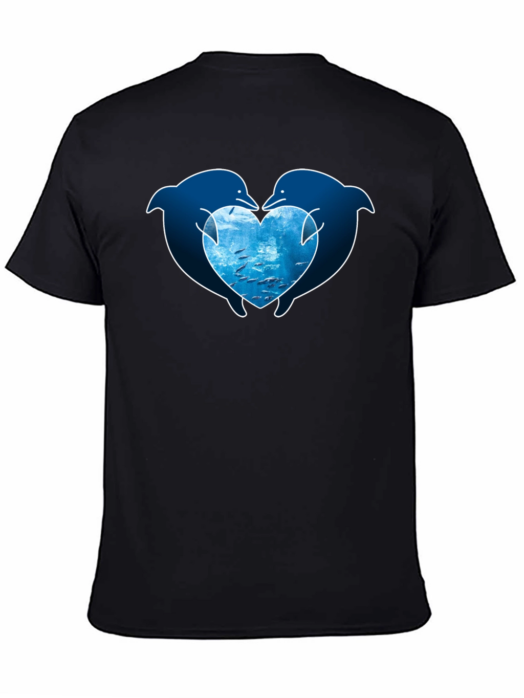 Dolphin Heart Graphic T-Shirt