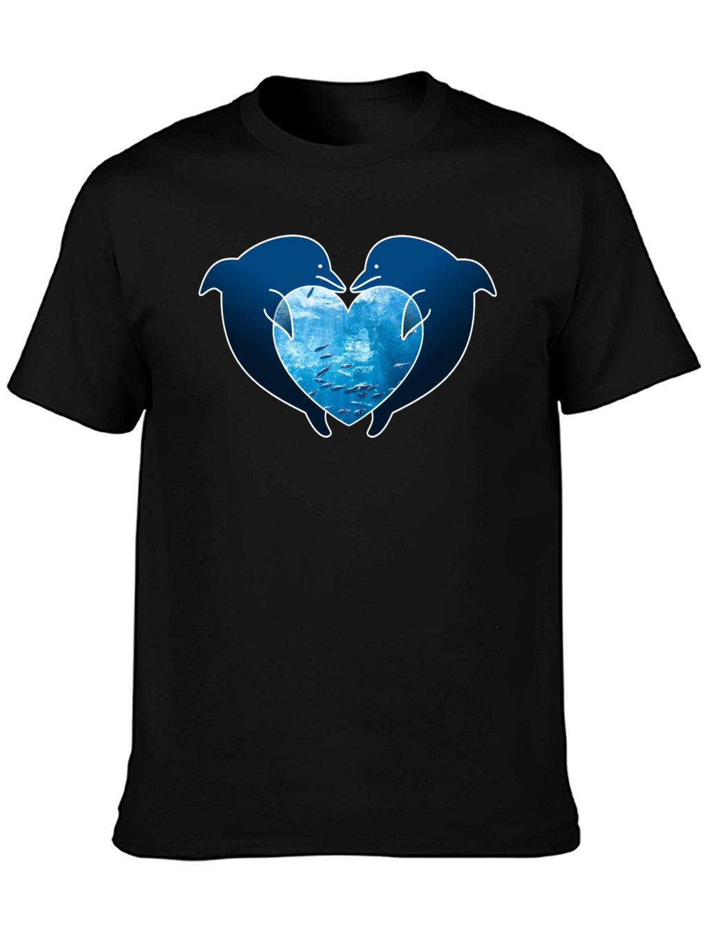Dolphin Heart Graphic T-Shirt