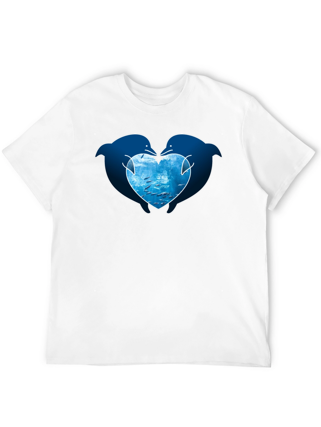 Dolphin Heart Graphic T-Shirt