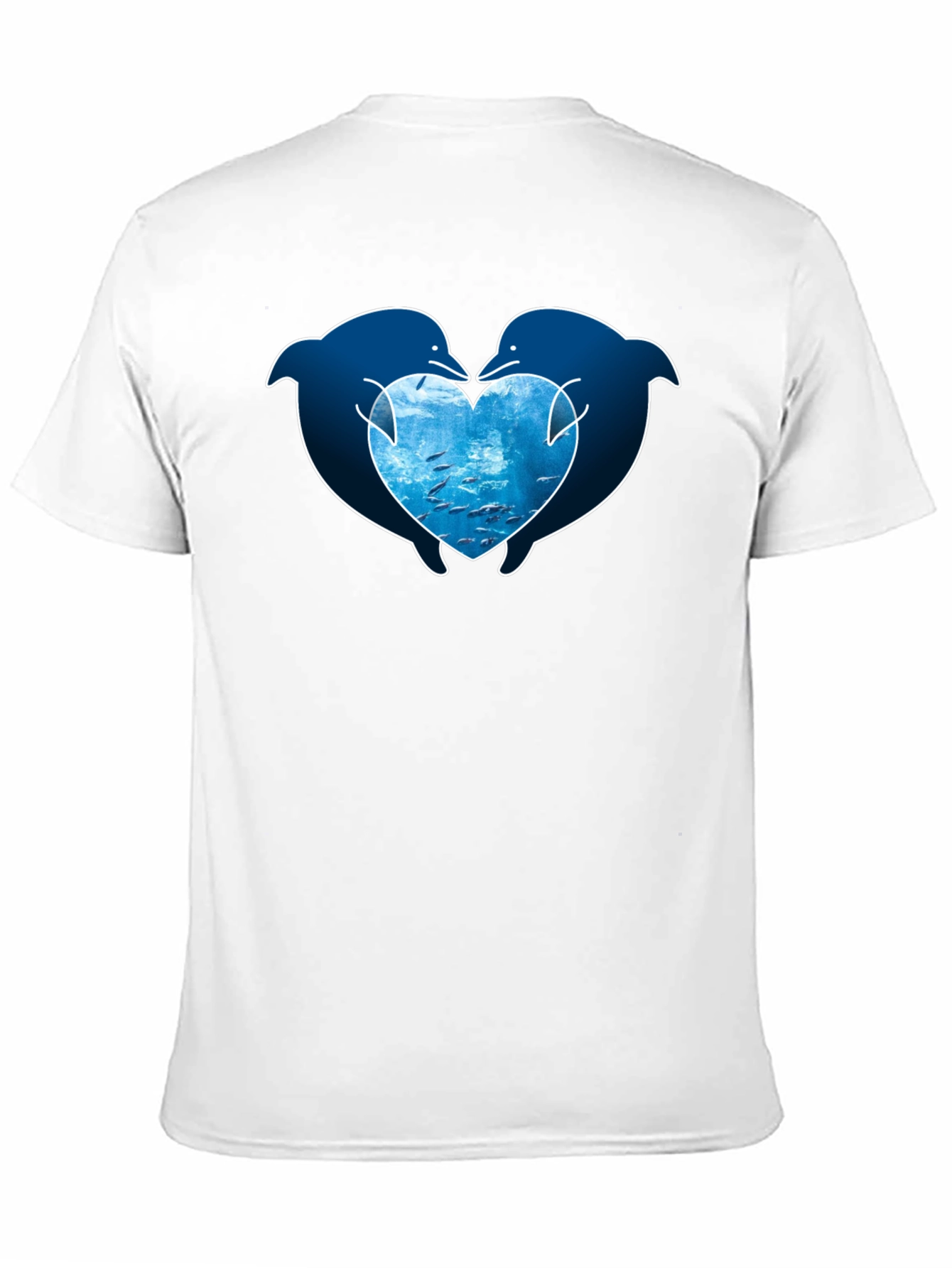Dolphin Heart Graphic T-Shirt