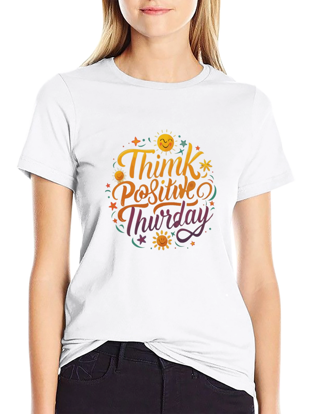 Think Positive Thursday Graphic T-Shirt