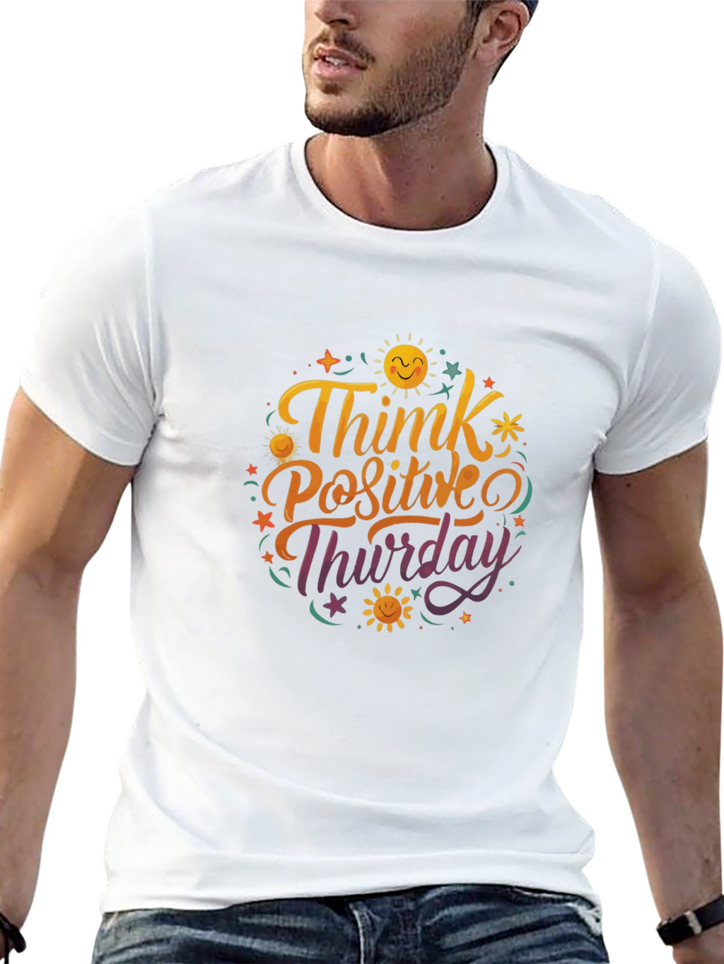Think Positive Thursday Graphic T-Shirt