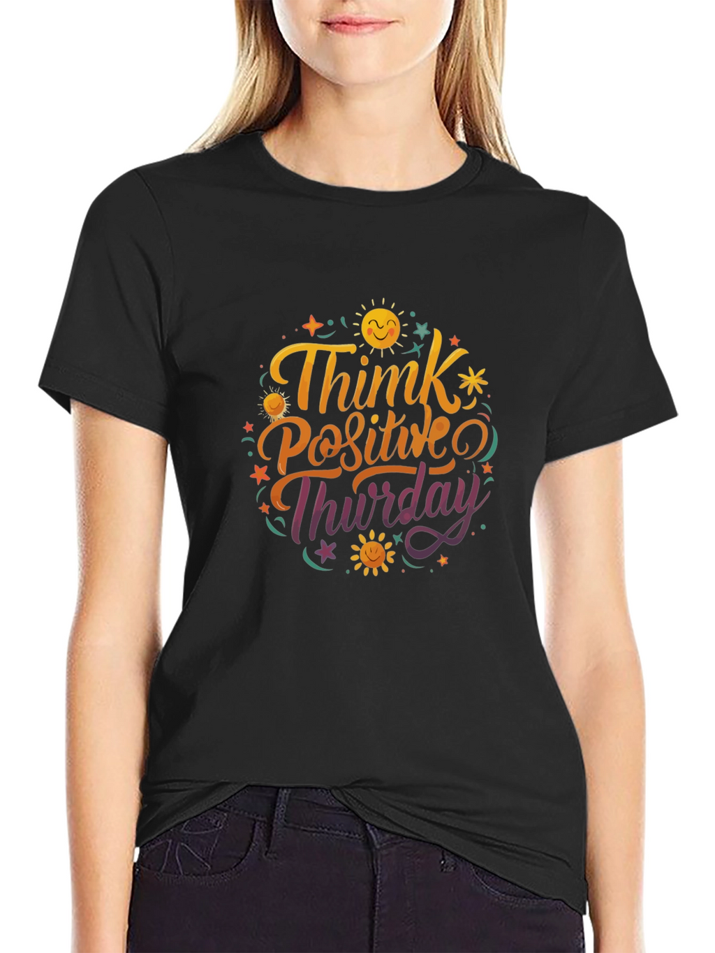 Think Positive Thursday Graphic T-Shirt