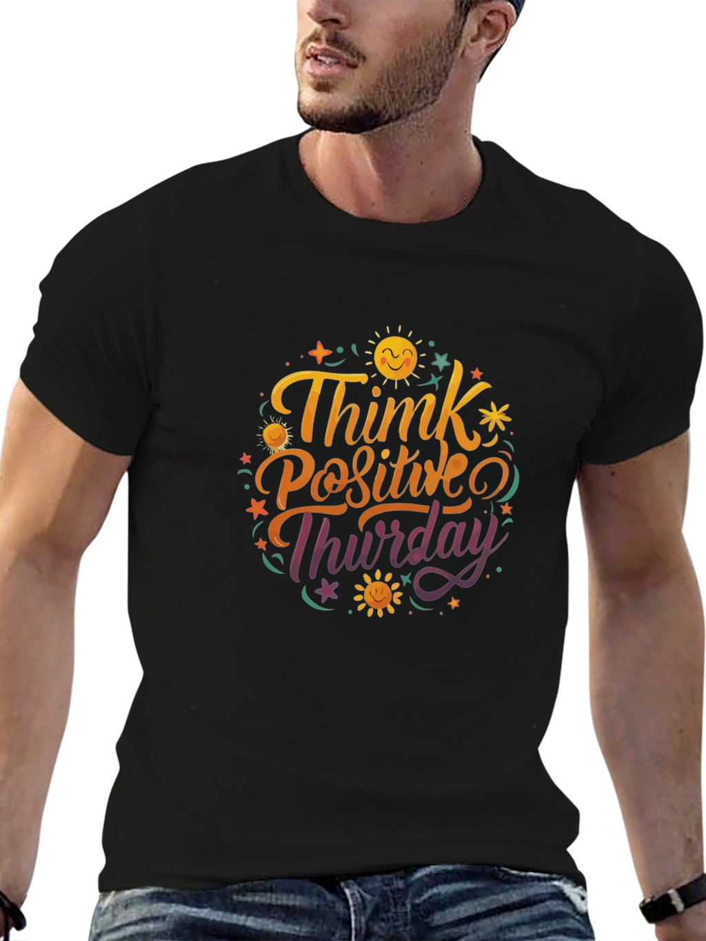 Think Positive Thursday Graphic T-Shirt