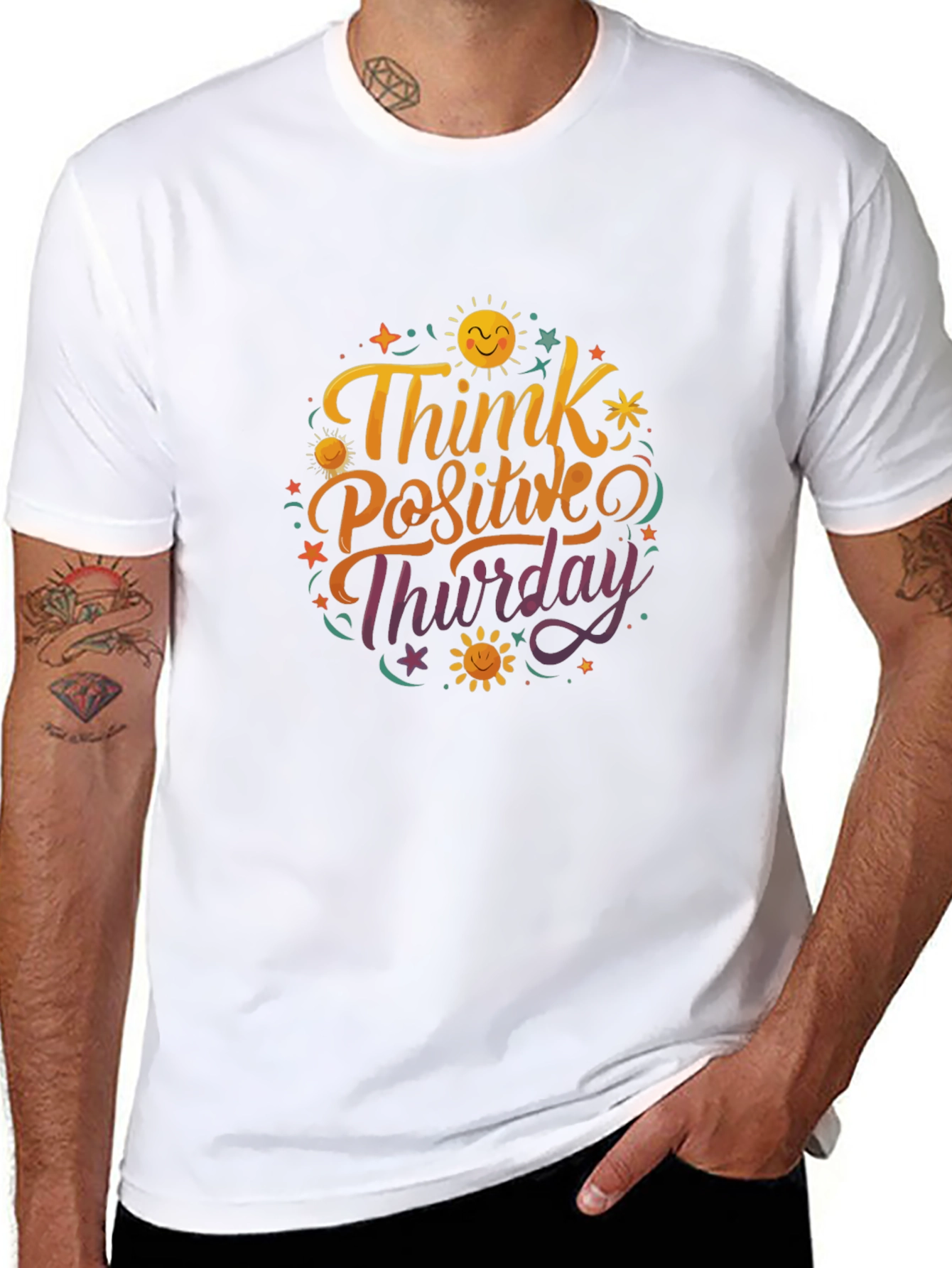 Think Positive Thursday Graphic T-Shirt