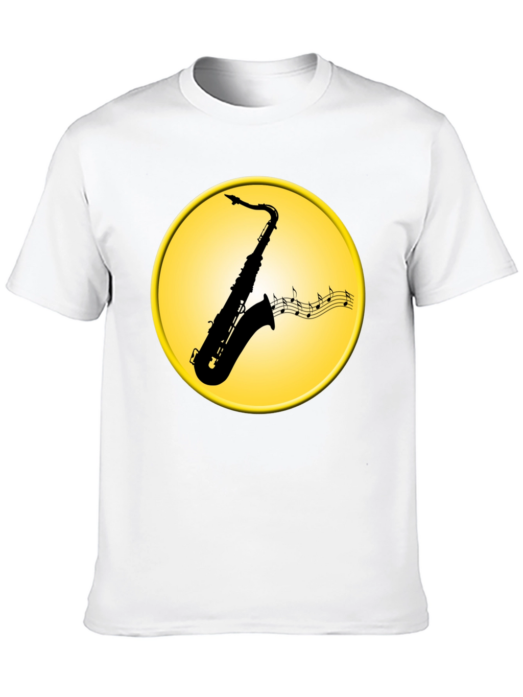 Saxophone Music Notes Graphic Tee
