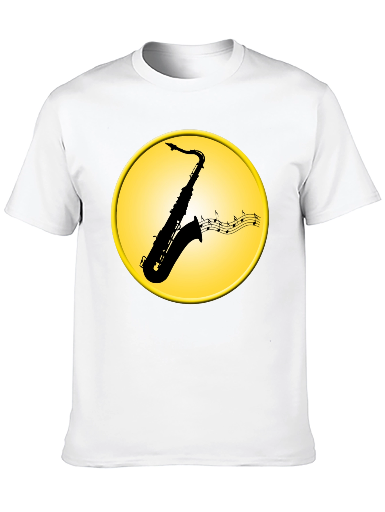 Saxophone Music Notes Graphic Tee